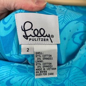 Lilly Pulitzer Aqua Blue Butterfly Dress Bows